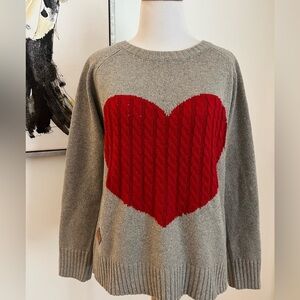 Simply Southern Red Heart Pull Over Sweater Size Small
